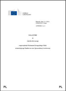 ZAŁĄCZNIKI  do wniosku dotyczącego rozporządzenia Parlamentu Europejskiego i Rady  ustanawiającego Fundusz na rzecz Sprawiedliwej Transformacji-image
